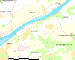 Map commune FR insee code 37060
